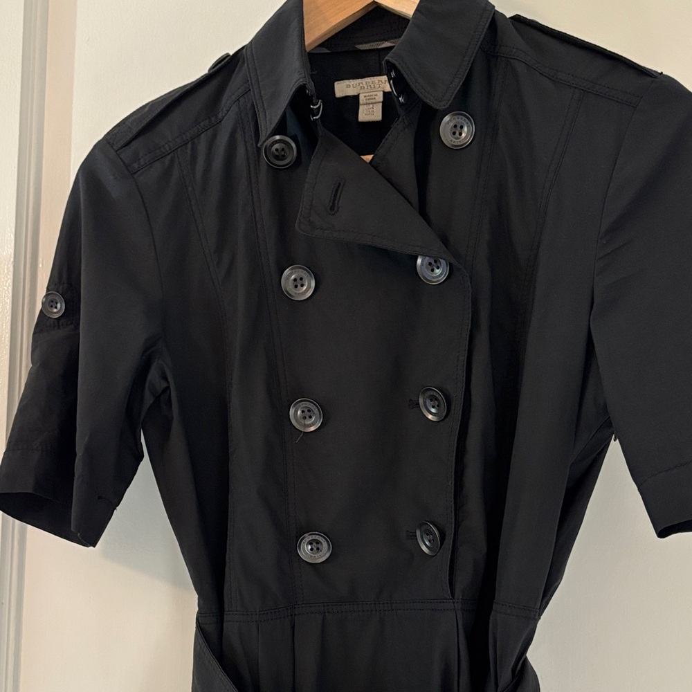Burberry Brit Black Trench Double-Breasted Mini Dress size US 4 - Picture 4 of 14